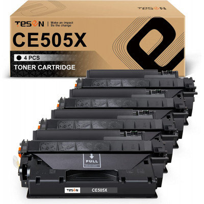 TESEN Compatible CE505X Toner Cartridge Replacement for HP CE505X 05X Toner 4 Pack